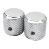 Fender Pure Vintage '60s Telecaster Knurled Knobs, (2), Chrome/Aluminum