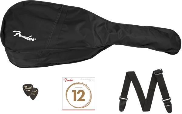 Fender CC-60S Concert Pack V2 All-Mahogany Acoustic Guitar Pack 5 Fender CC-60S Concert Pack V2 All-Mahogany Acoustic Guitar Pack