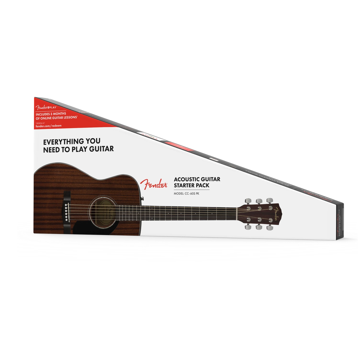 Fender CC-60S Concert Pack V2 All-Mahogany Acoustic Guitar Pack 1 Fender CC-60S Concert Pack V2 All-Mahogany Acoustic Guitar Pack