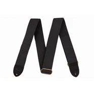 Fender Cotton/Leather Strap, Black