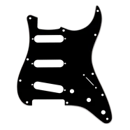 Accessories Fender 11-HOLE MODERN-STYLE STRATOCASTER S/S/S PICKGUARD BLACK