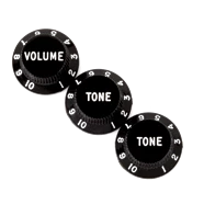 Fender Knobs Strat Black 1 VOL 2 TONE Accessories