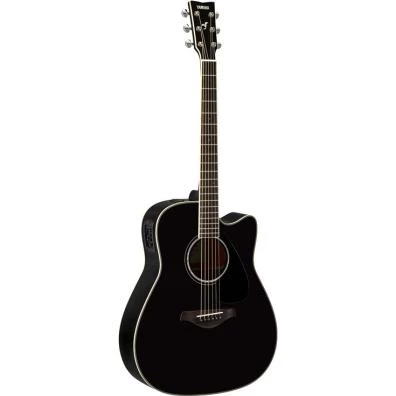 Yamaha FGX830C Acoustic/Electric Guitar W/ Cutaway - Black 1 Yamaha FGX830C Acoustic/Electric Guitar W/ Cutaway - Black