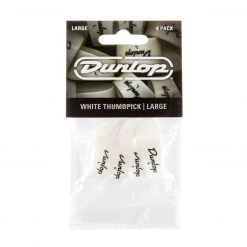 DUNLOP WHITE LARGE THUMBPICKS Accessories