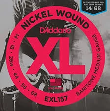 D'Addario EXL157 Baritone Medium Gauge Electric Guitar Strings Accessories