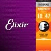 Elixir Nanoweb 80/20 Bronze Extra Light Acoustic Guitar Strings 10-47