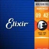 Elixir Nanoweb Nickel Plated Steel Super Light Electric Guitar Strings 09-42