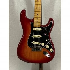 Fender American Ultra Luxe Stratocaster Plasma Red Burst SN:US210061617 Electric