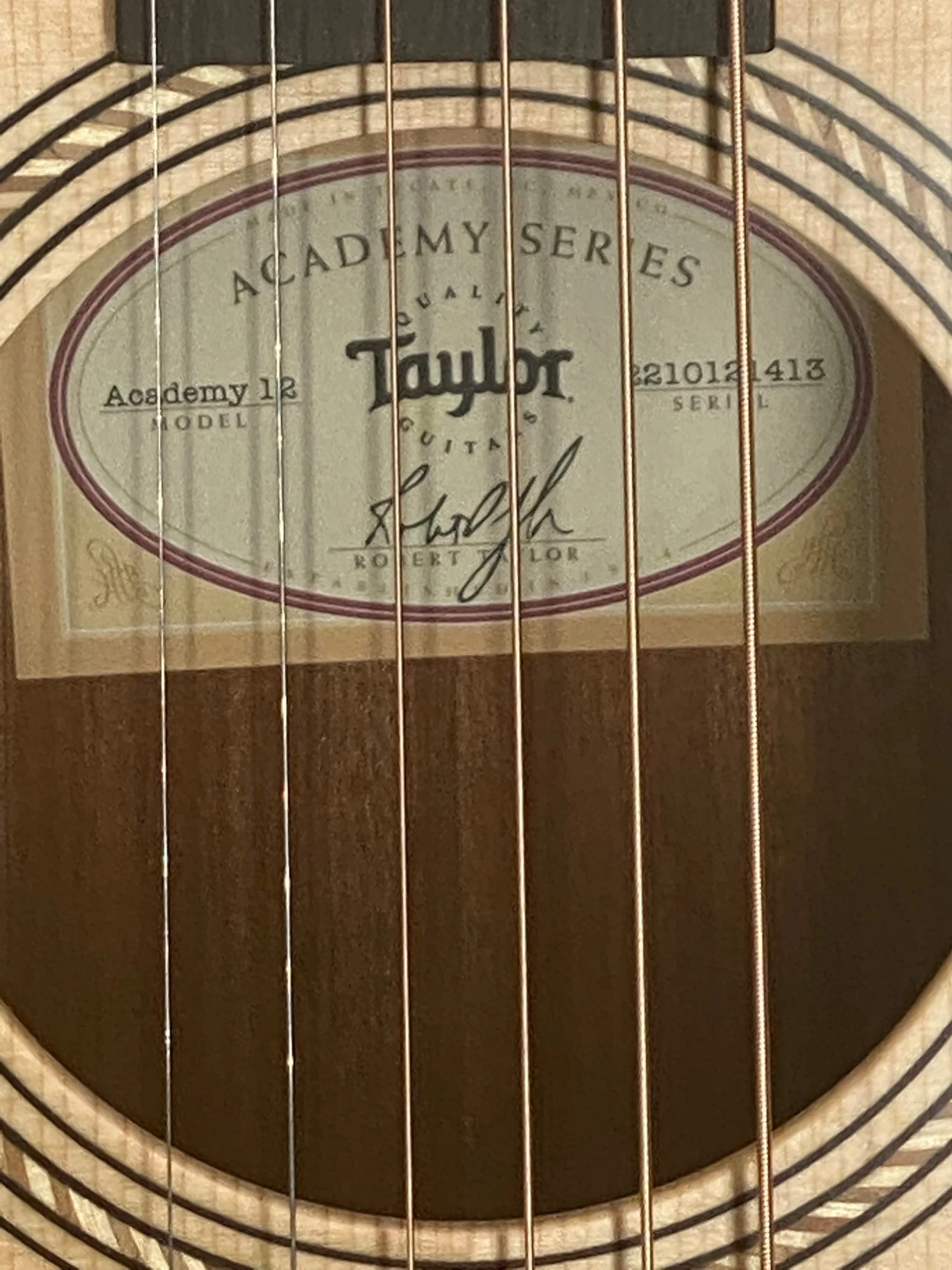 Acoustic Taylor Academy 12 Left Handed SN:2210121413 3 Acoustic Taylor Academy 12 Left Handed SN:2210121413