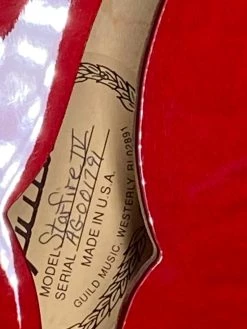 Electric Used 2001 Guild Starfire IV Cherry Red