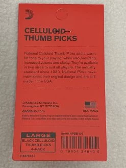 Accessories National Black Celluloid Large 4 Pack