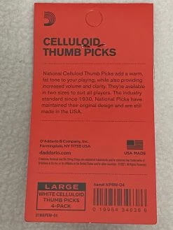 Accessories National White Celluloid Large 4 Pack