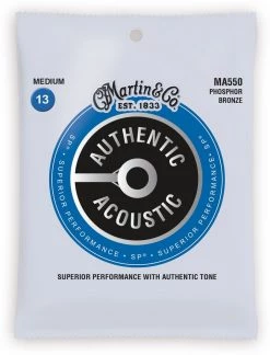 Accessories Martin MA550 Authentic Acoustic SP Medium Phosphor Bronze Acoustic Guitar Strings