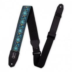 Levy's Right Height Guitar Strap Blue Black Gold Accessories