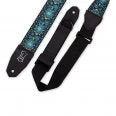 Levy's Right Height Guitar Strap Blue Black Gold Accessories