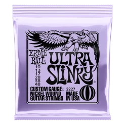Ernie Ball Ultra Slinky Nickel Wound Electric Guitar Strings 10-48 2227 Accessories
