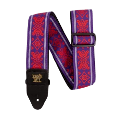 ERNIE BALL ROYAL FLUSH RED JACQUARD STRAP