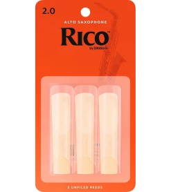Rico Alto Saxophone Reeds 3-Pack - 2.0 Accessories