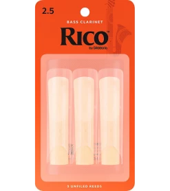 Rico Bass Clarinet Reeds 3-Pack - 2.5 Accessories