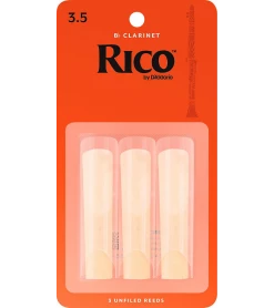 Rico Bb Clarinet Reeds 3-Pack - 3.5 Accessories