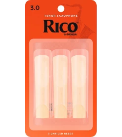 Rico Tenor Saxophone Reeds 3-Pack - 3.0 Accessories