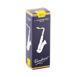 Vandoren Traditional Tenor Saxophone Reeds Box Of 5 - 2.5