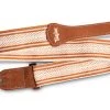 Taylor Academy Strap Wht/Brn Jacquard Cotton 2"