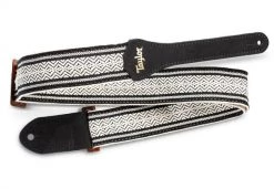 Taylor Academy Strap Wht/Blk Jacquard Cotton 2"