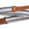 Taylor 2" Academy Jacquard Leather Guitar Strap White Blue