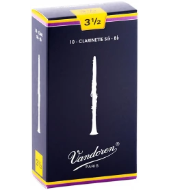 Accessories Vandoren Traditional Bb Clarinet Reeds Box Of 10 - 3.5