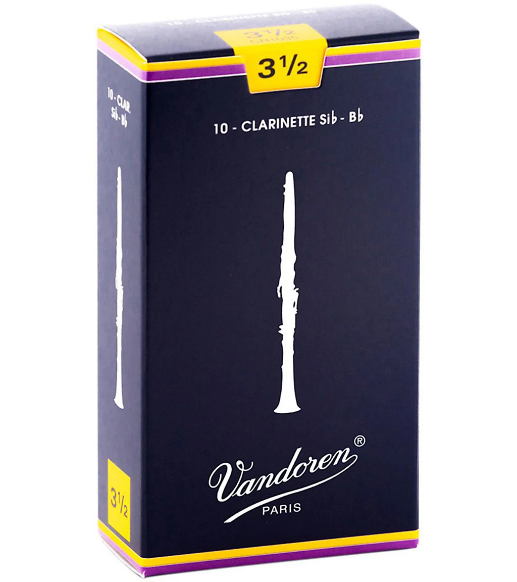 Accessories Vandoren Traditional Bb Clarinet Reeds Box Of 10 - 3.5 1 Accessories Vandoren Traditional Bb Clarinet Reeds Box Of 10 - 3.5