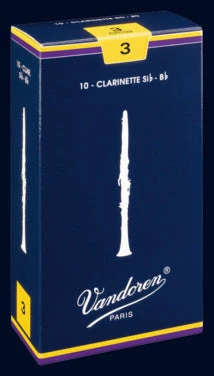 Accessories Vandoren Traditional Bb Clarinet Reeds Box Of 10 - 3.0