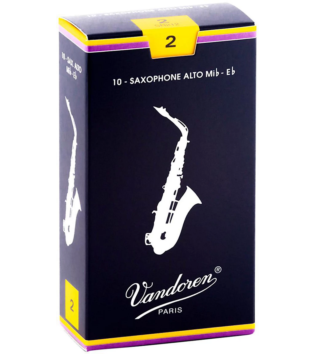 Accessories Vandoren Traditional Alto Saxophone Reeds Box Of 10 - 2.0 1 Accessories Vandoren Traditional Alto Saxophone Reeds Box Of 10 - 2.0