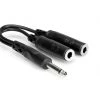 Hosa YPP-111 Y Cable 1/4" TS To Dual 1/4" TSF Other