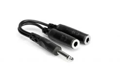 Hosa YPP-111 Y Cable 1/4" TS To Dual 1/4" TSF Other