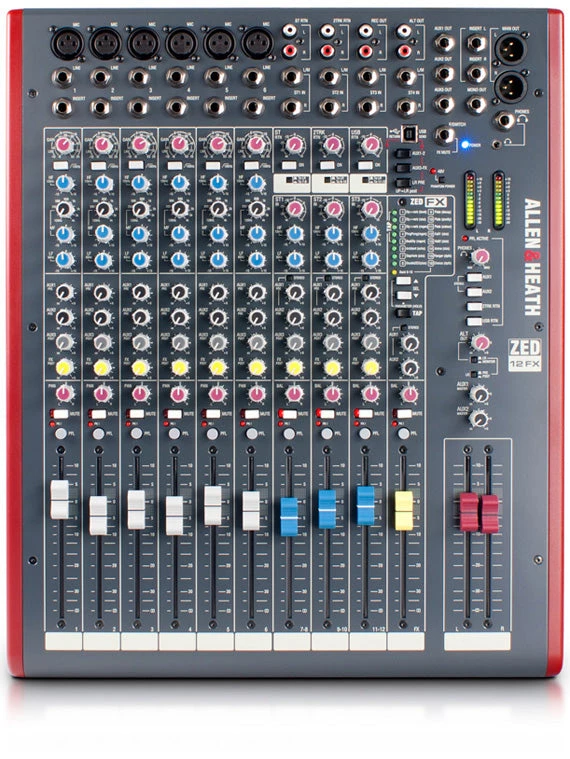 Mixers Allen & Heath ZED-12FX Multipurpose Mixer With Effects 1 Mixers Allen & Heath ZED-12FX Multipurpose Mixer With Effects