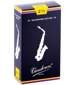 Accessories Vandoren Traditional Alto Saxophone Reeds Box Of 10 - 2.5