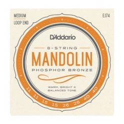 D'Addario EJ74 Phosphor Bronze Medium Mandolin Strings 11-40