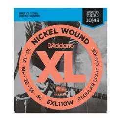 Accessories D'Addario EXL110W Nickel Wound Regular Light Wound 3rd Guitar Strings 10-46