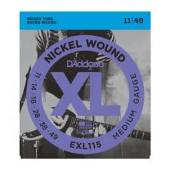 Accessories D'Addario EXL115 Nickel Wound Medium/Blues-Jazz Rock Guitar Strings 11-49