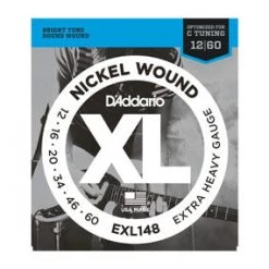 D'Addario EXL148 Nickel Wound Extra-Heavy Guitar Strings 12-60 Accessories