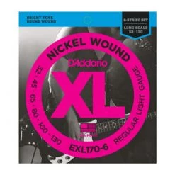 Accessories D'ADDARIO EXL170-6 NICKEL WOUND Light LONG SCALE 6-STRING BASS STRINGS 32-130