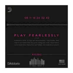 D'Addario NYXL0942 Nickel Wound Super Light Electric Guitar Strings 09-42 Accessories