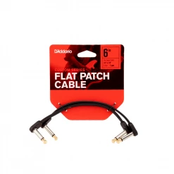 D'Addario Custom Series Flat Patch Cable 6 In. 2-Pack Accessories