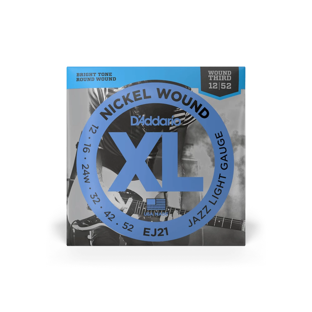 Accessories D'Addario EJ21 Jazz Light Electric Guitar Strings .012-.052 1 Accessories D'Addario EJ21 Jazz Light Electric Guitar Strings .012-.052