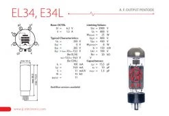 JJ Electronic E34L Power Vacuum Tubes - APEX Matched Pair Other