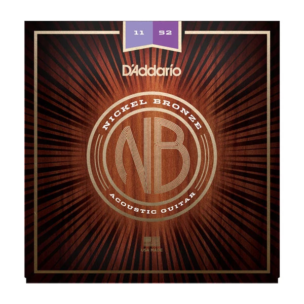 Accessories D'Addario NB1152 Custom Light Nickel Bronze Acoustic Guitar Strings 11-52 1 Accessories D'Addario NB1152 Custom Light Nickel Bronze Acoustic Guitar Strings 11-52